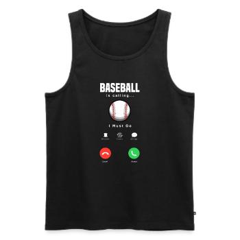 Lustiger Baseball - Männer Premium Bio Tank Top - Schwarz - Vorne - Michal (187cm)