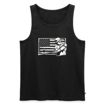Lustiger Baseball - Männer Premium Bio Tank Top - Schwarz - Vorne - Michal (187cm)