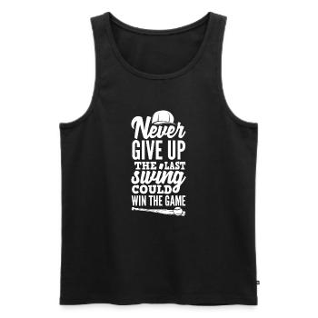 Lustiger Baseball - Männer Premium Bio Tank Top - Schwarz - Vorne - Michal (187cm)