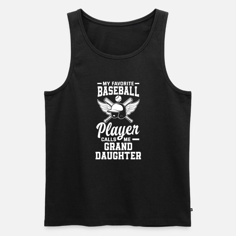 Lustiger Baseball - Männer Premium Bio Tank Top - Schwarz