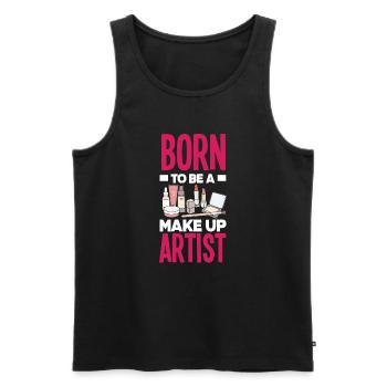 Lustiges Make Up Artist Maskenbildner Geschenk - Männer Premium Bio Tank Top - Schwarz - Vorne - AI Model Male 178 light (178cm)