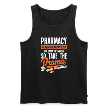 Apothecary Apothecary Apothecary Pharmacy Gift - Men's Premium Organic Tank Top - black - Front - AI Model Male 178 light (178cm)