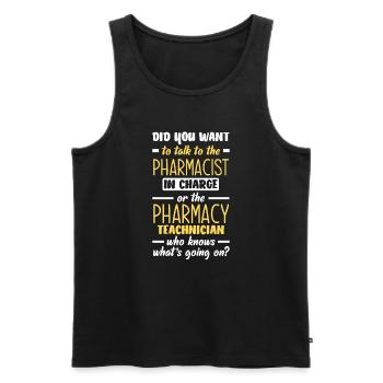 Apothecary Apothecary Apothecary Pharmacy Gift - Men's Premium Organic Tank Top - black - Front - AI Model Male 178 light (178cm)