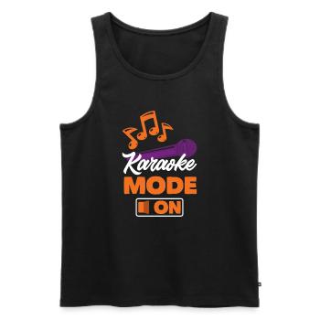 Chanteur de karaoké Chanteur de karaoké Musique - Débardeur bio Premium Homme - noir - Devant - Michal (187cm)