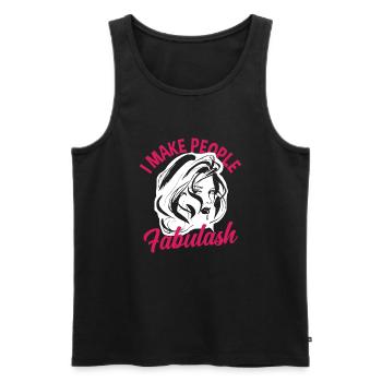 Lustiges Make Up Artist Maskenbildner Geschenk - Männer Premium Bio Tank Top - Schwarz - Vorne - AI Model Male 178 light (178cm)