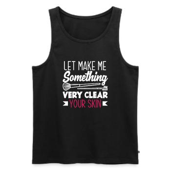 Lustiges Make Up Artist Maskenbildner Geschenk - Männer Premium Bio Tank Top - Schwarz - Vorne - AI Model Male 178 light (178cm)