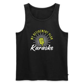 Chanteur de karaoké Chanteur de karaoké Musique - Débardeur bio Premium Homme - noir - Devant - Michal (187cm)