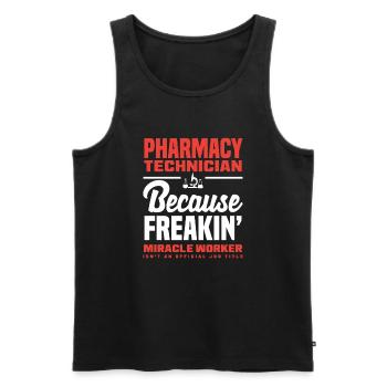 Apothecary Apothecary Apothecary Pharmacy Gift - Men's Premium Organic Tank Top - black - Front - AI Model Male 178 light (178cm)