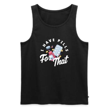 Apothecary Apothecary Apothecary Pharmacy Gift - Men's Premium Organic Tank Top - black - Front - AI Model Male 178 light (178cm)