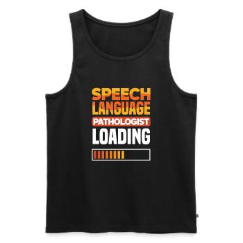 Speech therapist, speech therapist, speech therapist - Men's Premium Organic Tank Top - black - Front - AI Model Male 178 light (178cm)
