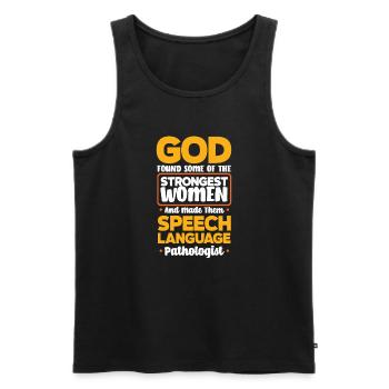 Speech therapist, speech therapist, speech therapist - Men's Premium Organic Tank Top - black - Front - AI Model Male 178 light (178cm)