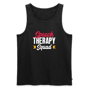 Speech therapist, speech therapist, speech therapist - Men's Premium Organic Tank Top - black - Front - AI Model Male 178 light (178cm)