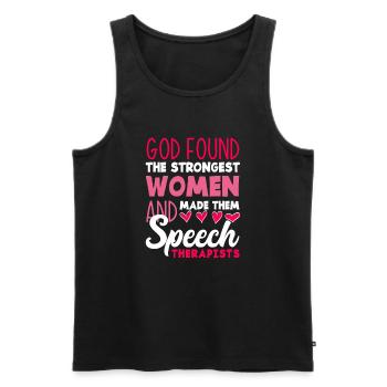 Speech therapist, speech therapist, speech therapist - Men's Premium Organic Tank Top - black - Front - AI Model Male 178 light (178cm)