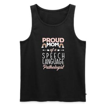 Speech therapist, speech therapist, speech therapist - Men's Premium Organic Tank Top - black - Front - AI Model Male 178 light (178cm)