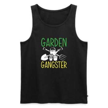 Jardinier, Jardinier, Jardinier, Jardinier Amateur, Plantes - Débardeur bio Premium Homme - noir - Devant - Michal (187cm)