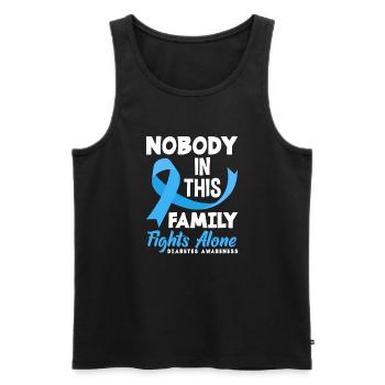 T1D Diabetes Typ 1 Diabetiker Geschenk - Männer Premium Bio Tank Top - Schwarz - Vorne - Michal (187cm)