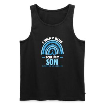 T1D Diabetes Typ 1 Diabetiker Geschenk - Männer Premium Bio Tank Top - Schwarz - Vorne - AI Model Male 178 light (178cm)