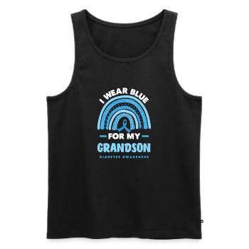 T1D Diabetes Typ 1 Diabetiker Geschenk - Männer Premium Bio Tank Top - Schwarz - Vorne - AI Model Male 178 light (178cm)