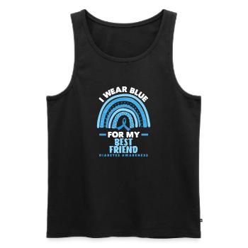 T1D Diabetes Typ 1 Diabetiker Geschenk - Männer Premium Bio Tank Top - Schwarz - Vorne - Michal (187cm)