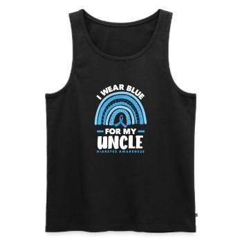 T1D Diabetes Typ 1 Diabetiker Geschenk - Männer Premium Bio Tank Top - Schwarz - Vorne - Michal (187cm)