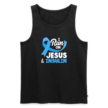 T1D Diabetes Typ 1 Diabetiker Geschenk - Männer Premium Bio Tank Top - Schwarz - Vorne - AI Model Male 178 light (178cm)