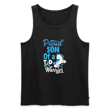 T1D Diabetes Typ 1 Diabetiker Geschenk - Männer Premium Bio Tank Top - Schwarz - Vorne - Michal (187cm)