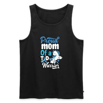 T1D Diabetes Typ 1 Diabetiker Geschenk - Männer Premium Bio Tank Top - Schwarz - Vorne - AI Model Male 178 light (178cm)