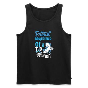 T1D Diabetes Typ 1 Diabetiker Geschenk - Männer Premium Bio Tank Top - Schwarz - Vorne - AI Model Male 178 light (178cm)