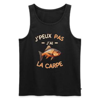 Ich kann keinen Karpfen haben - Männer Premium Bio Tank Top - Schwarz - Vorne - AI Model Male 178 light (178cm)