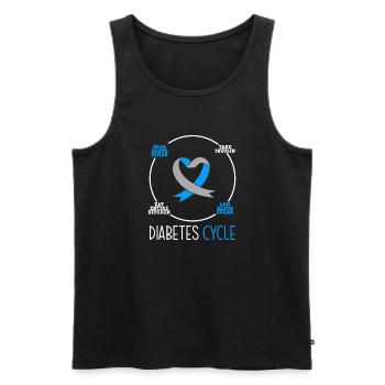 Cadeau pour diabétiques de type 1 pour diabétiques de type 1 - Débardeur bio Premium Homme - noir - Devant - Michal (187cm)