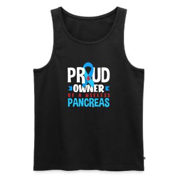 T1D Diabetes Typ 1 Diabetiker Geschenk - Männer Premium Bio Tank Top - Schwarz - Vorne - Michal (187cm)