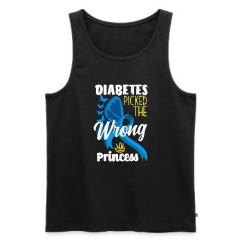T1D Diabetes Type 1 Diabetic Gift - Men's Premium Organic Tank Top - black - Front - Michal (187cm)