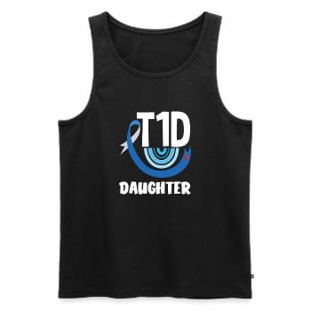 T1D Diabetes Type 1 Diabetic Gift - Men's Premium Organic Tank Top - black - Front - Michal (187cm)