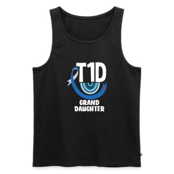 T1D Diabetes Typ 1 Diabetiker Geschenk - Männer Premium Bio Tank Top - Schwarz - Vorne - Michal (187cm)