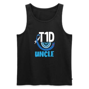 T1D Diabetes Type 1 Diabetic Gift - Men's Premium Organic Tank Top - black - Front - Michal (187cm)