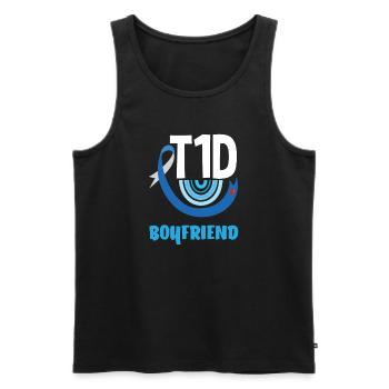 T1D Diabetes Typ 1 Diabetiker Geschenk - Männer Premium Bio Tank Top - Schwarz - Vorne - AI Model Male 178 light (178cm)