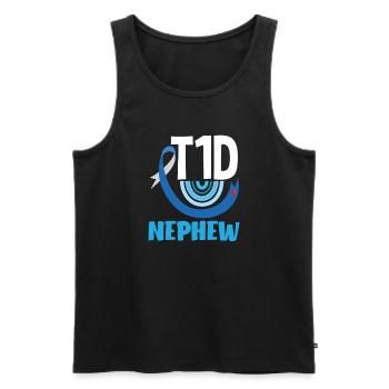 T1D Diabetes Typ 1 Diabetiker Geschenk - Männer Premium Bio Tank Top - Schwarz - Vorne - Michal (187cm)