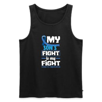 T1D Diabetes Typ 1 Diabetiker Geschenk - Männer Premium Bio Tank Top - Schwarz - Vorne - Michal (187cm)