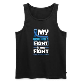 T1D Diabetes Type 1 Diabetic Gift - Men's Premium Organic Tank Top - black - Front - AI Model Male 178 light (178cm)