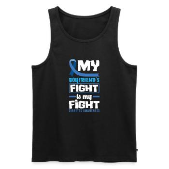 T1D Diabetes Typ 1 Diabetiker Geschenk - Männer Premium Bio Tank Top - Schwarz - Vorne - Michal (187cm)
