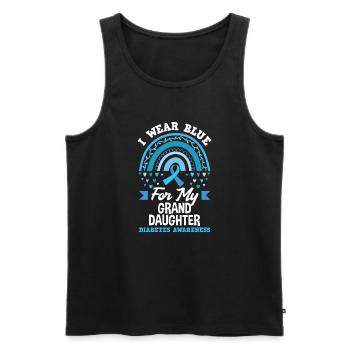 T1D Diabetes Type 1 Diabetic Gift - Men's Premium Organic Tank Top - black - Front - Michal (187cm)