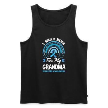 T1D Diabetes Typ 1 Diabetiker Geschenk - Männer Premium Bio Tank Top - Schwarz - Vorne - Michal (187cm)