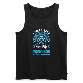 T1D Diabetes Typ 1 Diabetiker Geschenk - Männer Premium Bio Tank Top - Schwarz - Vorne - Michal (187cm)