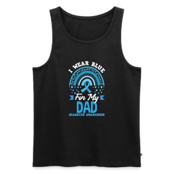 T1D Diabetes Typ 1 Diabetiker Geschenk - Männer Premium Bio Tank Top - Schwarz - Vorne - AI Model Male 178 light (178cm)