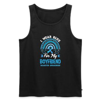 T1D Diabetes Typ 1 Diabetiker Geschenk - Männer Premium Bio Tank Top - Schwarz - Vorne - Michal (187cm)