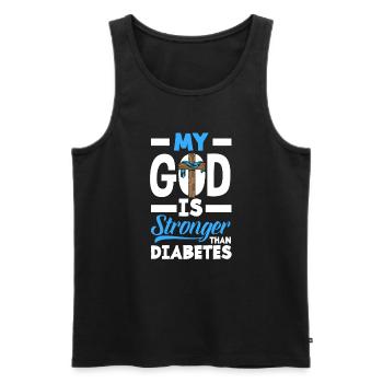 Cadeau pour diabétiques de type 1 pour diabétiques de type 1 - Débardeur bio Premium Homme - noir - Devant - Michal (187cm)