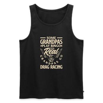 Funny Car Racing Car Racing Gift - Men's Premium Organic Tank Top - black - Front - AI Model Male 178 light (178cm)