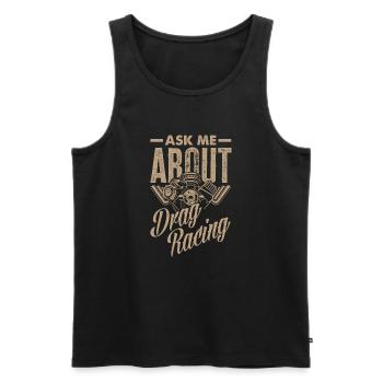Funny Car Racing Car Racing Gift - Men's Premium Organic Tank Top - black - Front - AI Model Male 178 light (178cm)