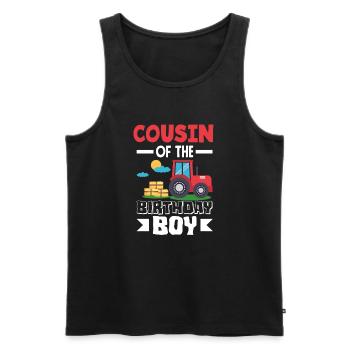 Cousin from Birthday Boy Tractor - Men's Premium Organic Tank Top - black - Front - Michal (187cm)