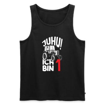 1. Geburtstag Traktor 1 Jahr Geburtstagsshirt - Männer Premium Bio Tank Top - Schwarz - Vorne - Michal (187cm)